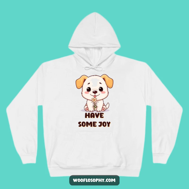 Funny Dog Flower Offering Hoodie - Cozy & Sweet Hilarious Gift