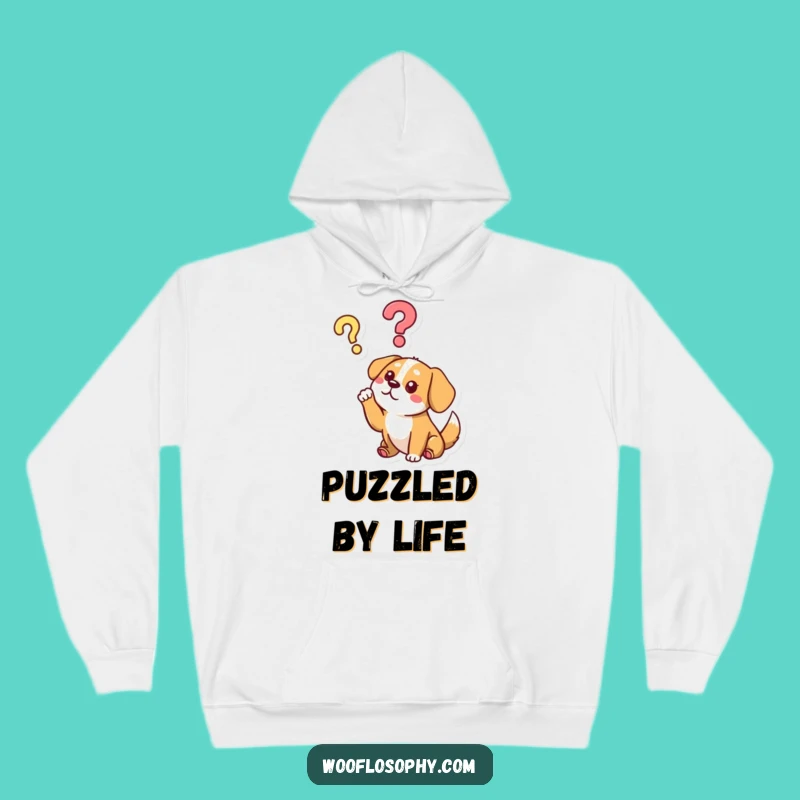 Funny Dog Questioning Hoodie - Cozy Canine Pondering Humor Sweatshirt