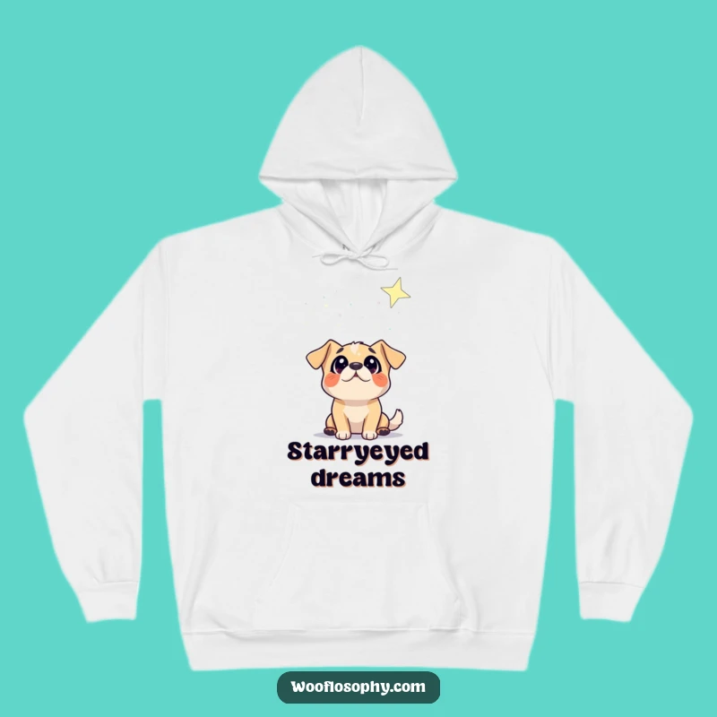 Funny Dog Starry Wonder Hoodie - Cozy Canine Night Sky Humor Sweatshirt