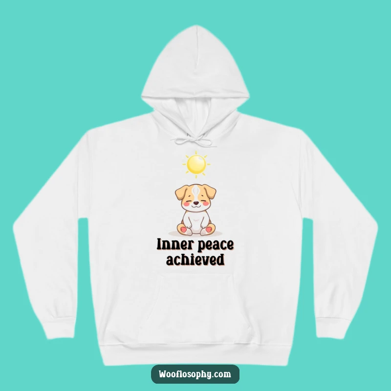 Funny Dog Zen Hoodie: Cozy Meditating Pup Sun Gift