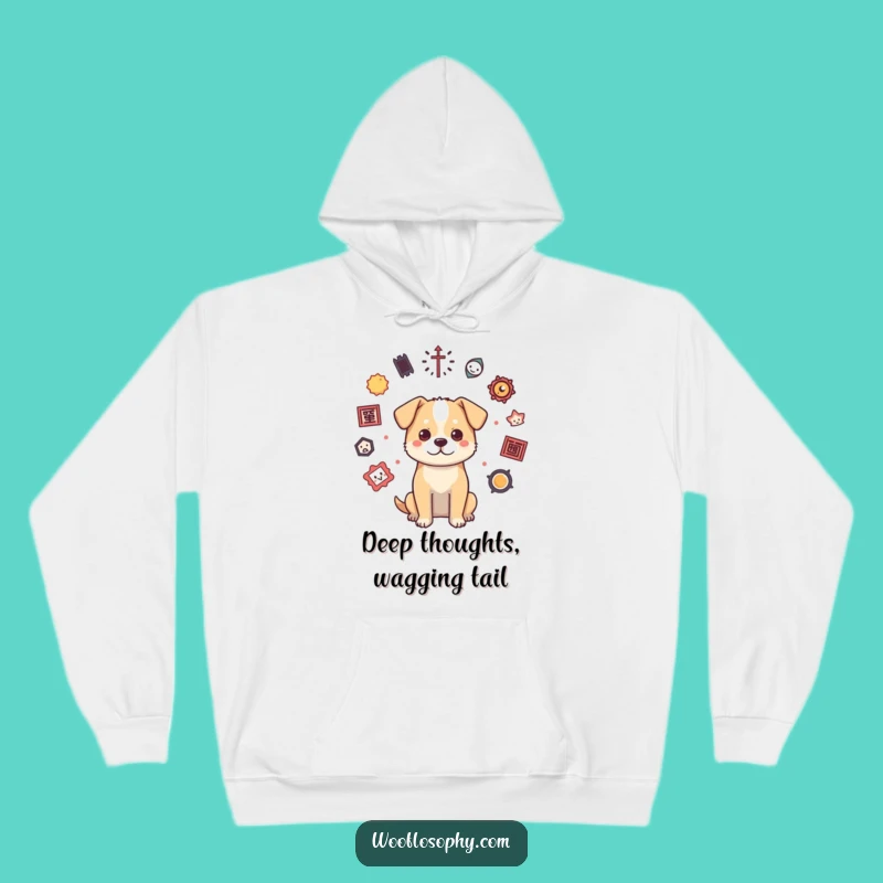 Funny Philosophical Dog Hoodie: Cozy Canine Contemplation - Ideal Gift