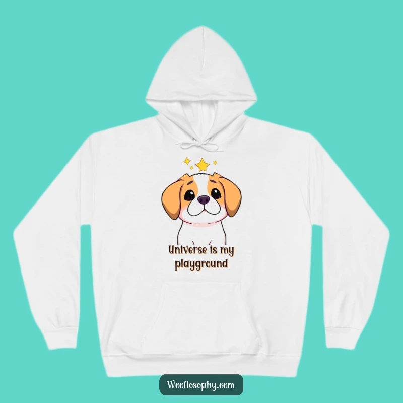 Funny Star Gazer Dog Hoodie - Pondering Pup's Cosmic Thoughts, Cozy Gift