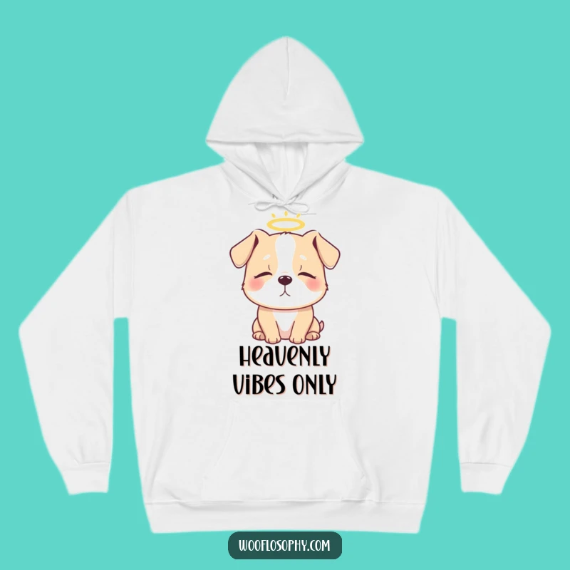 Cozy Funny Angel Dog Halo Hoodie: Stay Warm in Heavenly Comfort