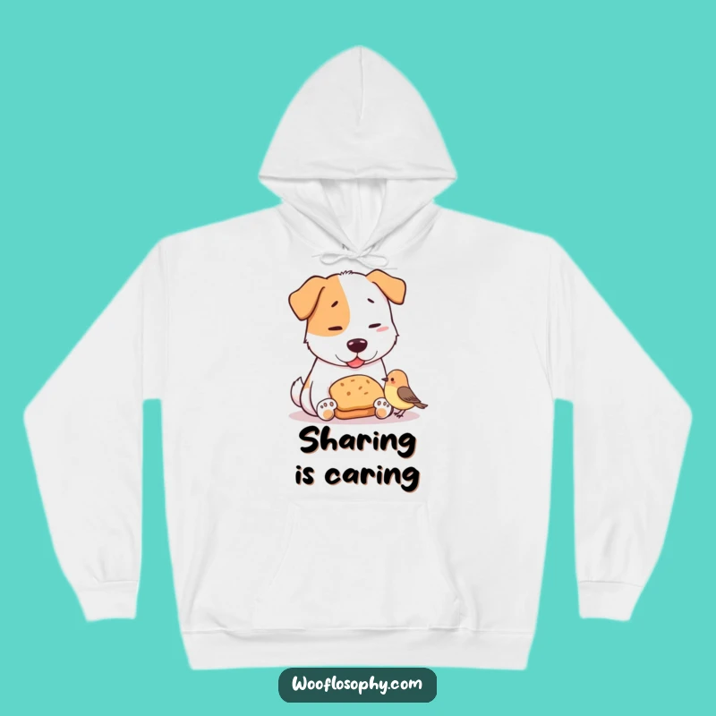 Funny Dog & Bird Bread Sharing Hoodie: Cozy and Hilarious Winter Comfort
