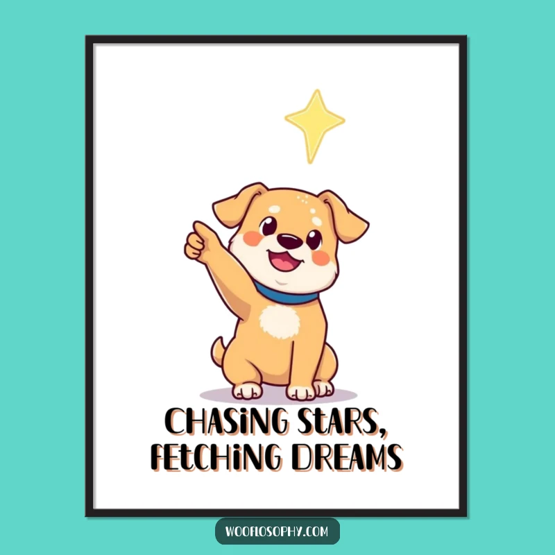 Free Printable Funny Dog Wall Art: Celestial Dreamer, Downloadable Art for Hopeful Hearts!