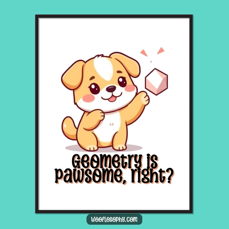 Free Printable Kawaii Dog Art: Funny Curious Dog Downloadable Gift