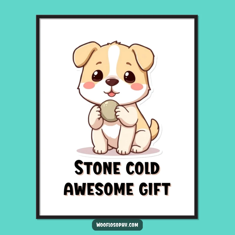 Free Printable Kawaii Dog Art: Funny Generous Dog Downloadable Gift