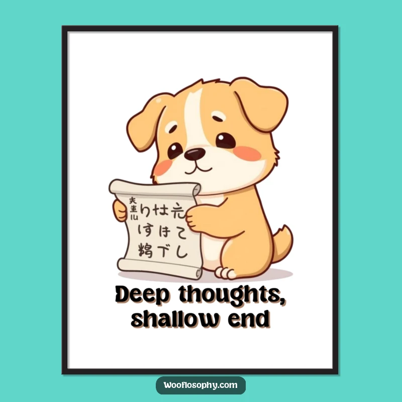 Free Printable Wall Art: Philosophical Dog, Deep Thoughts, Funny Downloadable Decor