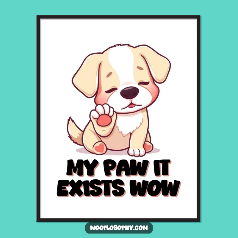 Funny Free Printable Dog Paw Discovery Art: Thought-Provoking Downloadable Poster