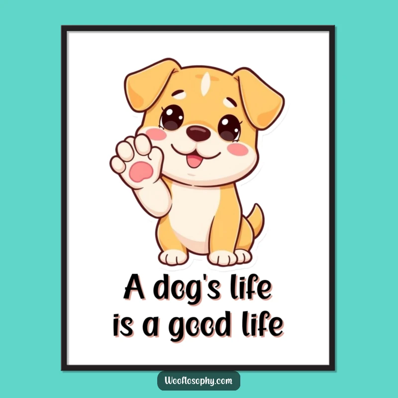 Funny Free Printable Wall Art: Dog Explaining Genius Idea - Downloadable Dog Decor