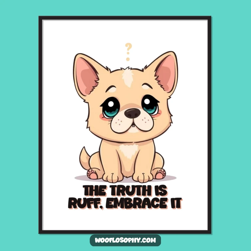 Funny Free Printable Wall Art: Dog's Hilarious Epiphany - Downloadable Dog Art Decor