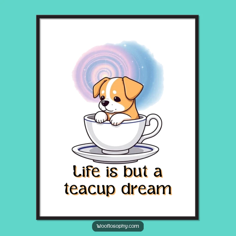Free Printable Wall Art: Dog Galaxy Teacup Wonder - Downloadable Decor!
