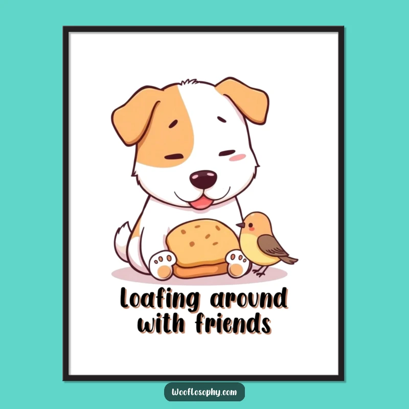 Funny Free Printable Dog & Bird Art: Hilarious Downloadable Poster for Your Wall