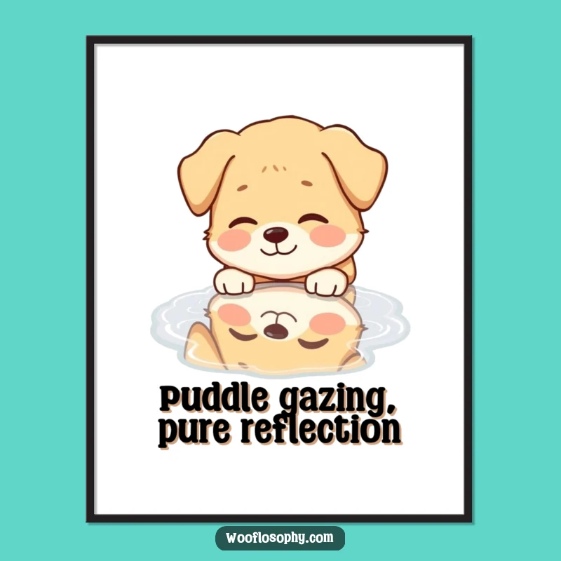 Free Printable Wall Art: Funny Dog Reflection, Hilarious Doggy Downloadable Decor