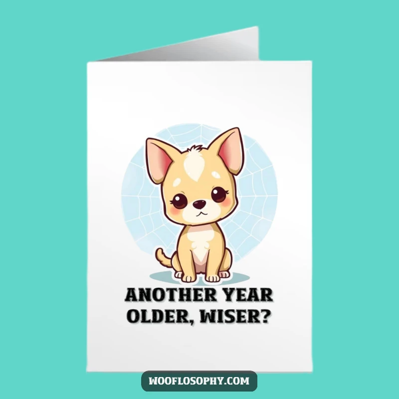 Funny Birthday Dog Free Printable Card: Web-Watching Wonder DIY Greeting Downloadable Gift