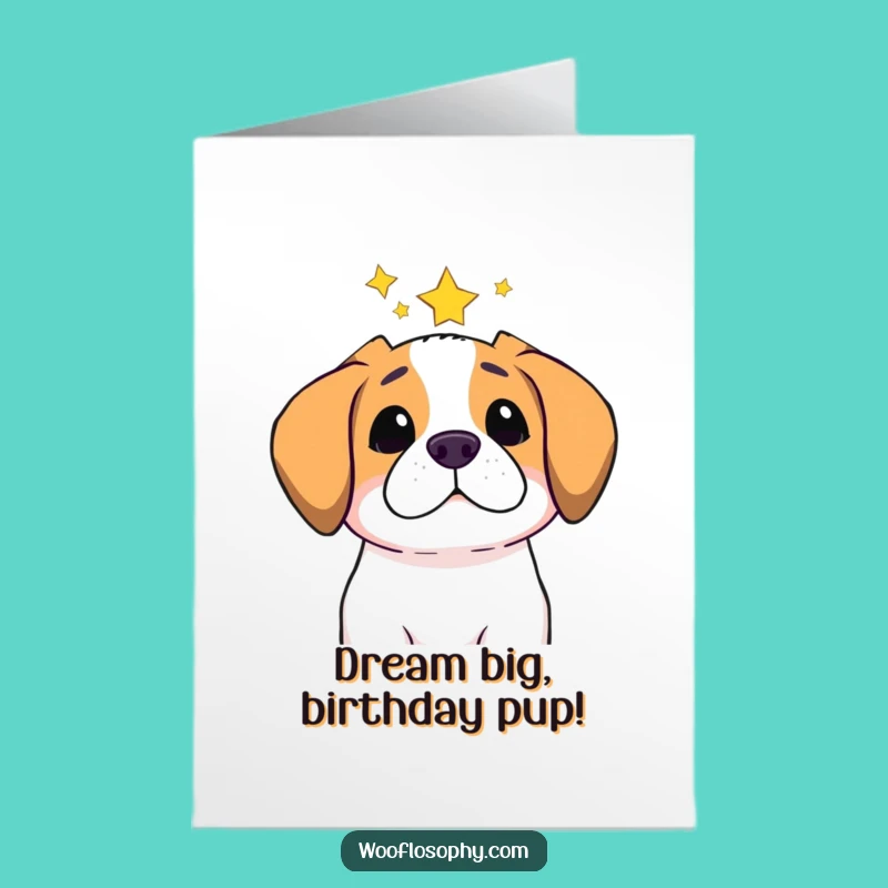 Free Printable Dog Constellation Birthday Card: Starry Eyed Pup Funny Gift