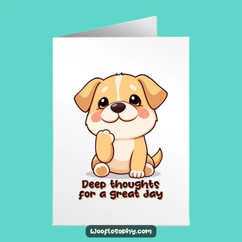 Free Printable Kawaii Dog Card: Funny Birthday Gift Downloadable