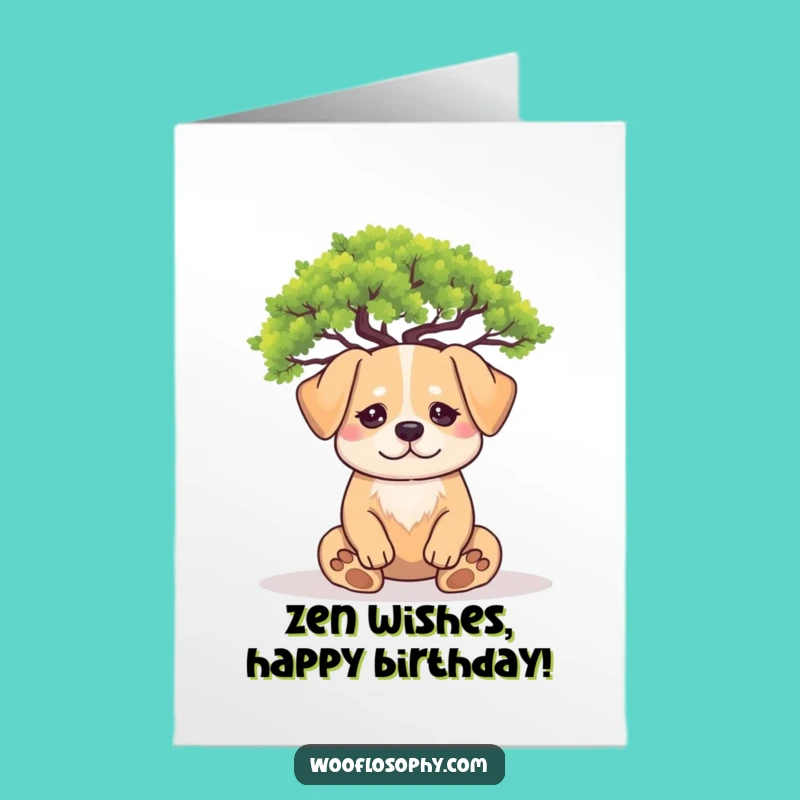 Zen Dog Birthday Card: Free Printable for a Peaceful Celebration