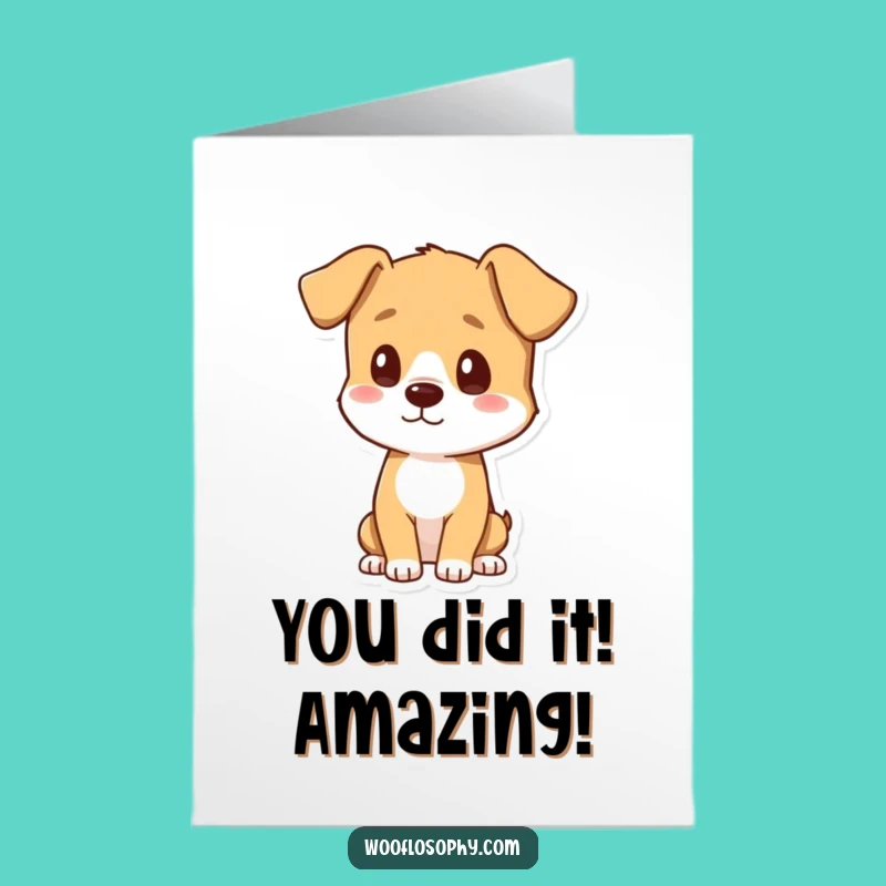 Congrats Dog Free Printable Card: Shadow Ponderer Achievement DIY Downloadable Gift