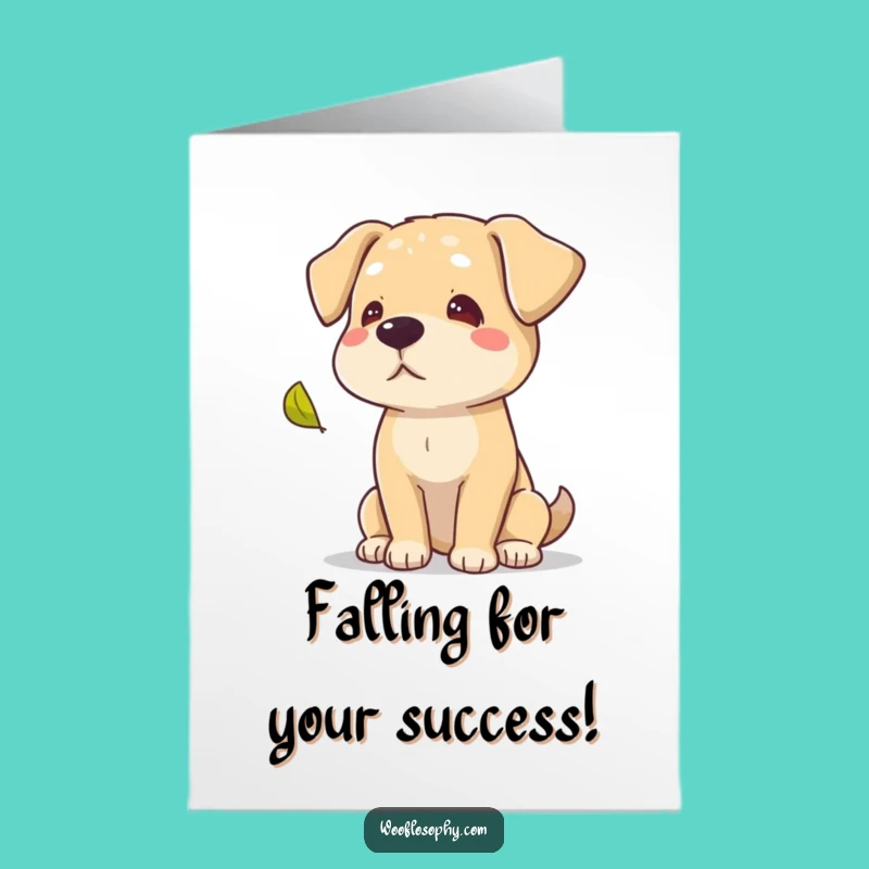 Free Printable Dog Leaf Card - Congrats on Your Wisdom!