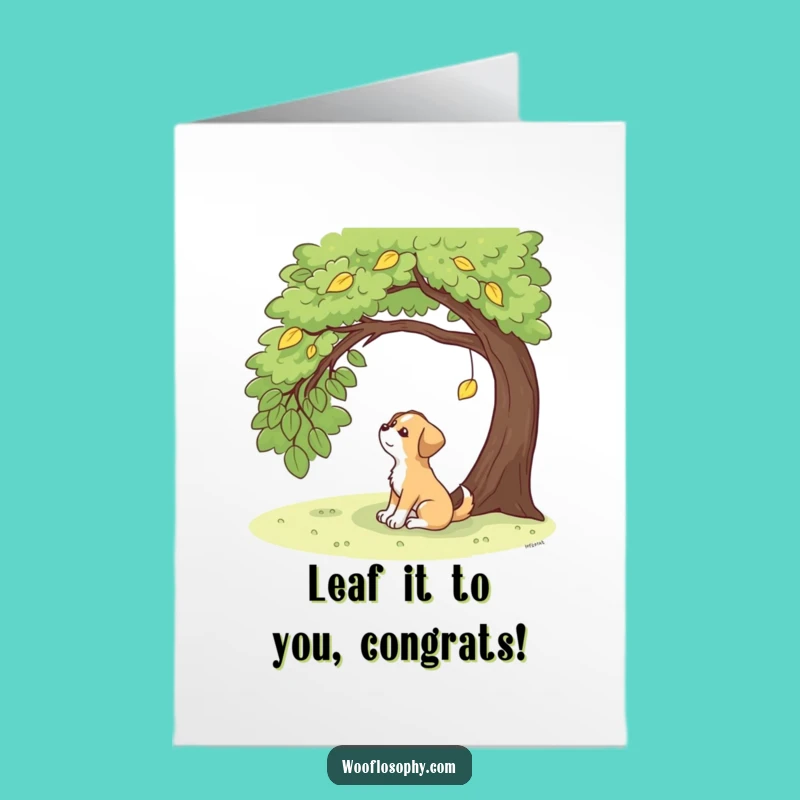 Free Printable Congrats Card: Contemplative Dog, Zen Downloadable Achievement Gift