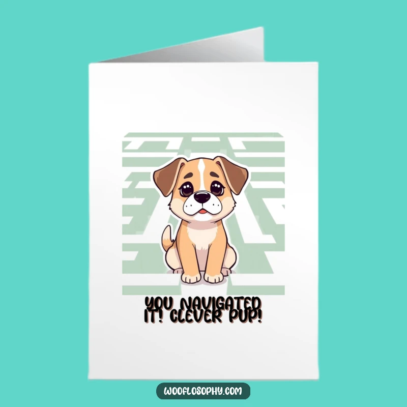 Free Printable Congrats Card: Determined Dog Maze, Smart Downloadable Gift