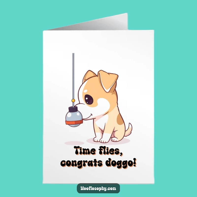 Free Printable Congrats Card: Dog Pendulum Contemplation - Downloadable Gift!
