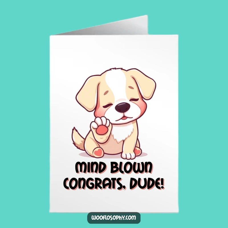 Free Printable Dog Paw Congrats Card: Mindful Downloadable Gift for Big Moments