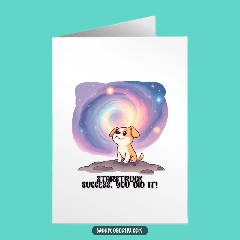 Free Printable Congrats Card: Curious Dog Nebula - Funny Downloadable Gift