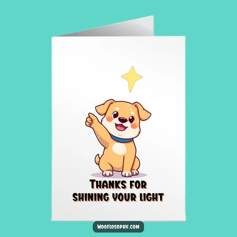 Free Printable Funny Dog Thank You Card: Thanks for Guiding Me, Download Gratitude!