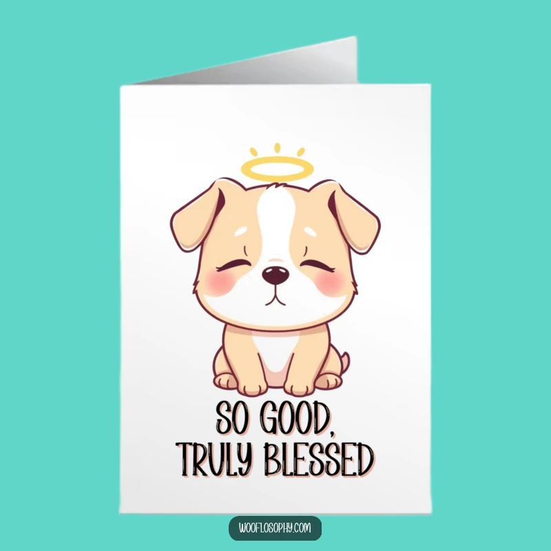 Free Printable Thank You Card: Angel Dog Gratitude Funny Downloadable
