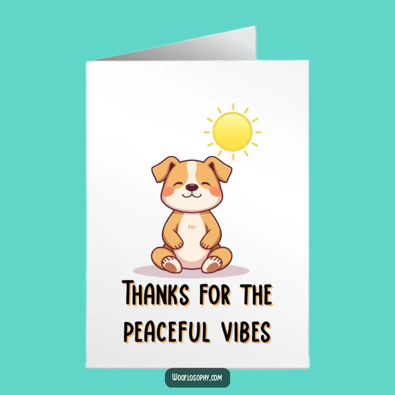 Free Printable Thank You Card: Calm Sun Dog LOL Downloadable Gift