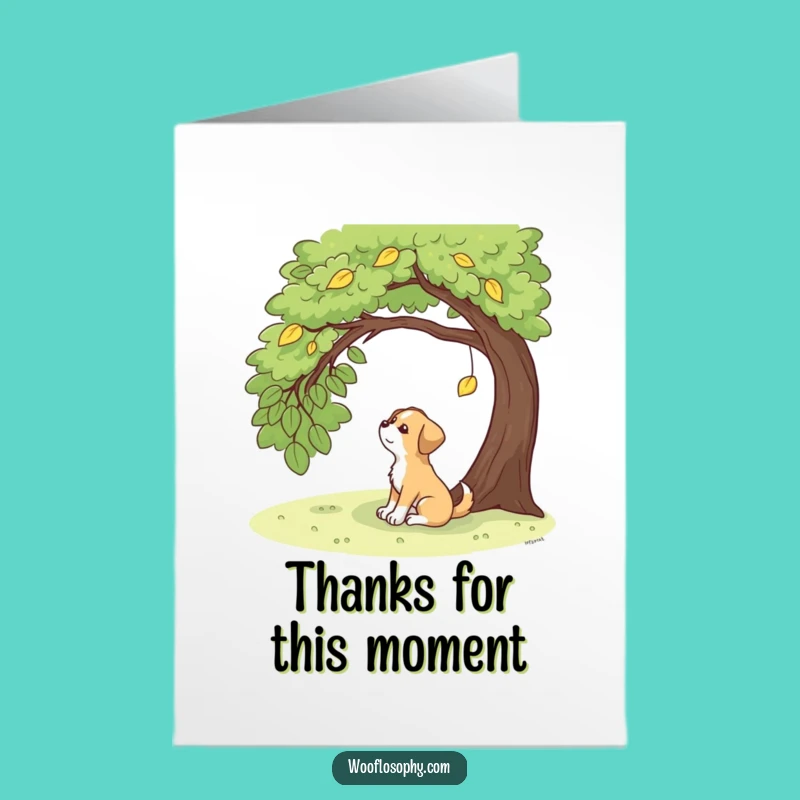 Free Printable Thank You Card: Contemplative Dog, Zen Downloadable Gratitude Gift