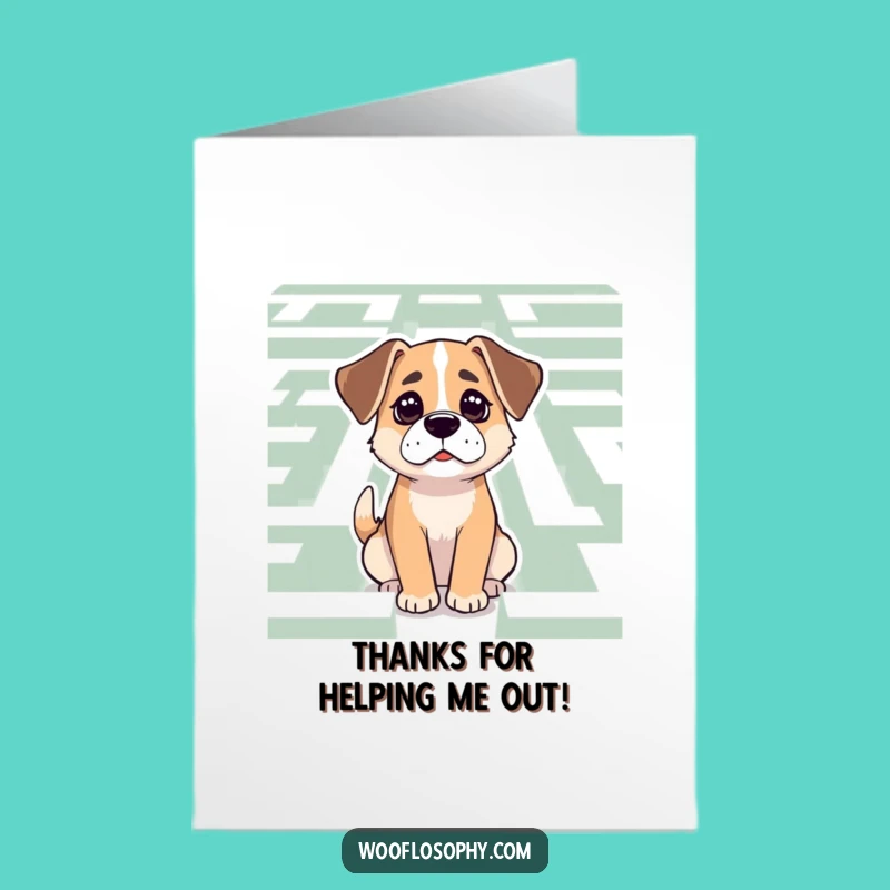 Free Printable Thank You Card: Determined Dog Maze, Thoughtful Downloadable Gift