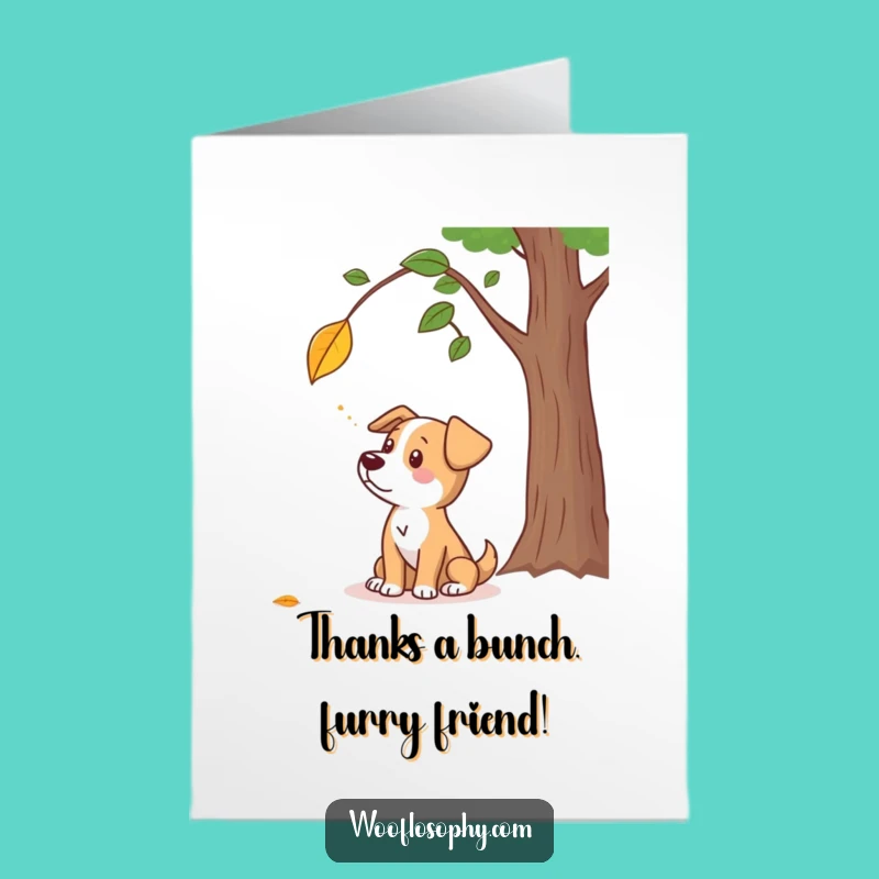 Free Printable Thank You Card: Grateful Dog Expresses Thanks with Deep Reflection - Downloadable Gift