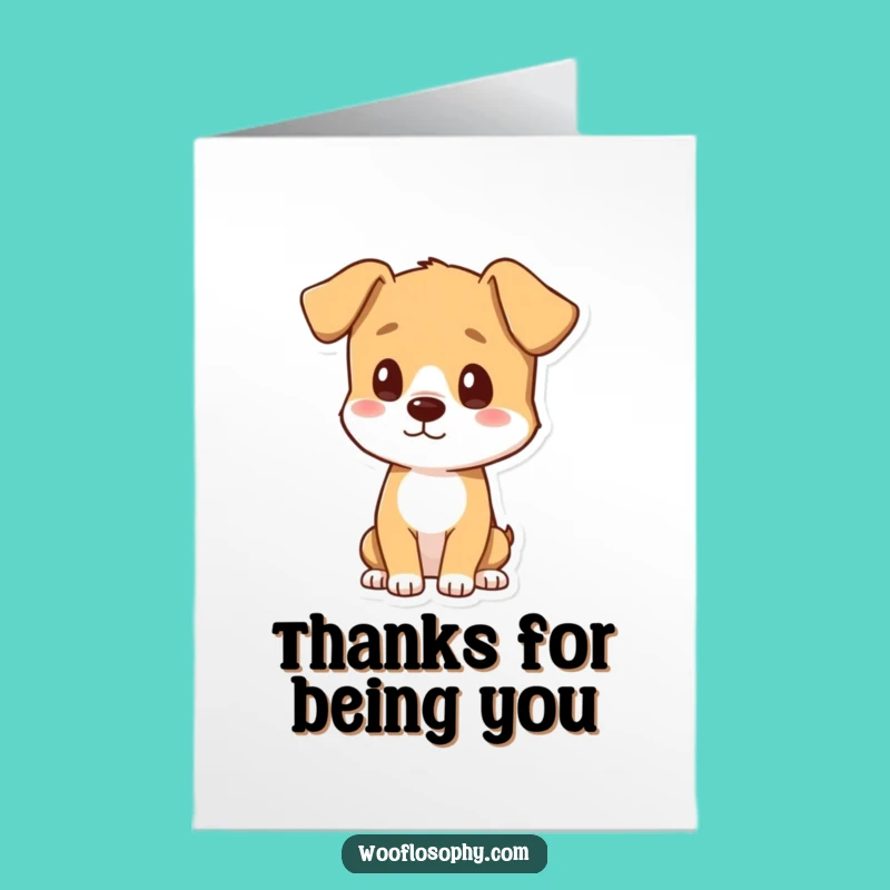 Thank You Dog Free Printable Card: Shadow Gazing Gratitude DIY Downloadable Gift