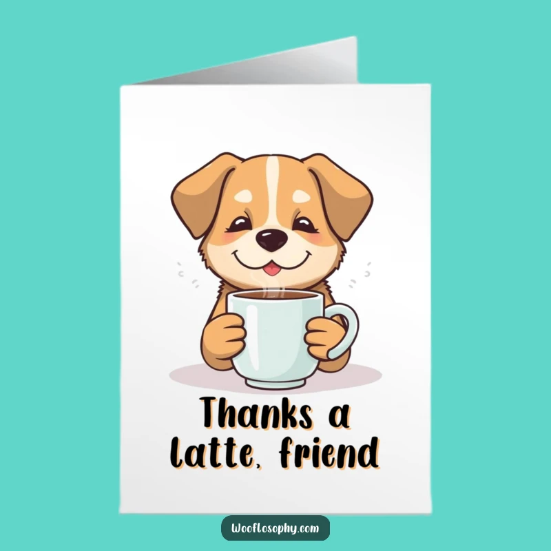 Free Printable Thank You Card: Cozy Dog Mug - Funny Gift