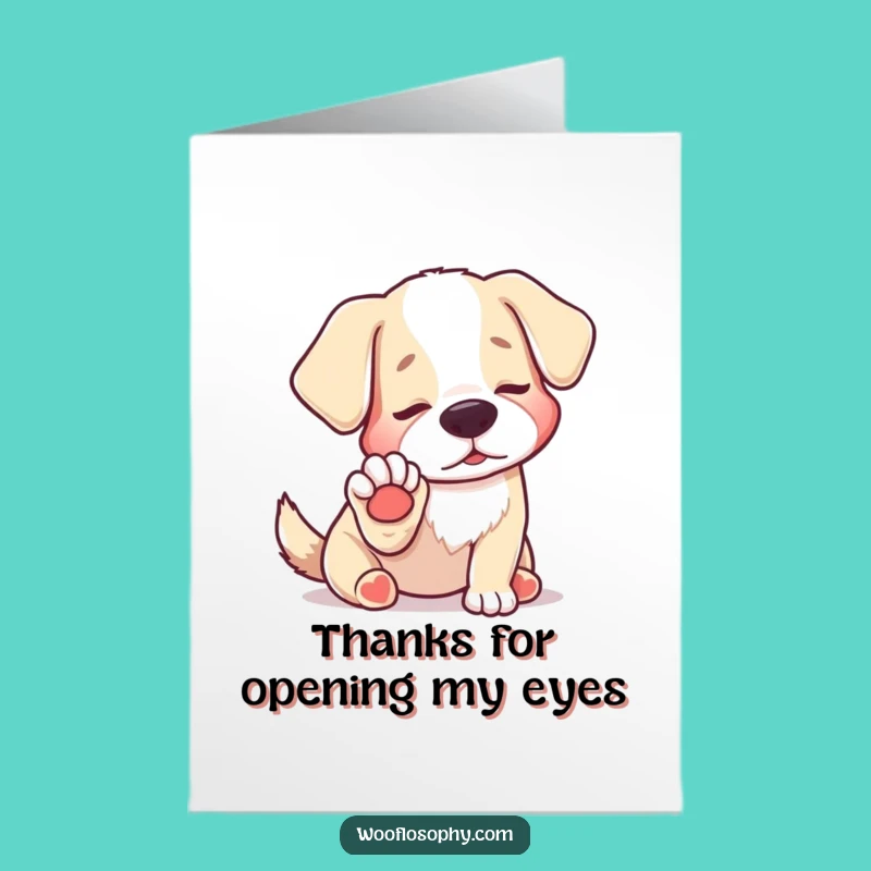 Free Printable Dog Paw Thank You Card: Humorous Downloadable Gift of Reflection
