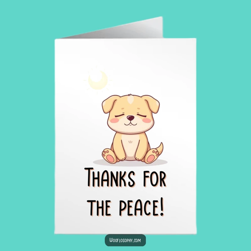 Free Printable Thank You Card: Serene Dog's Peaceful Thanks