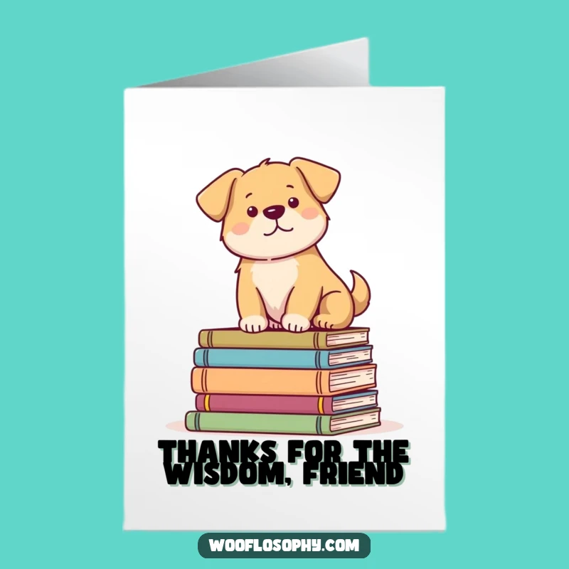 Free Printable Thank You Card: Wise Dog Shares Gratitude, Funny Downloadable for Readers