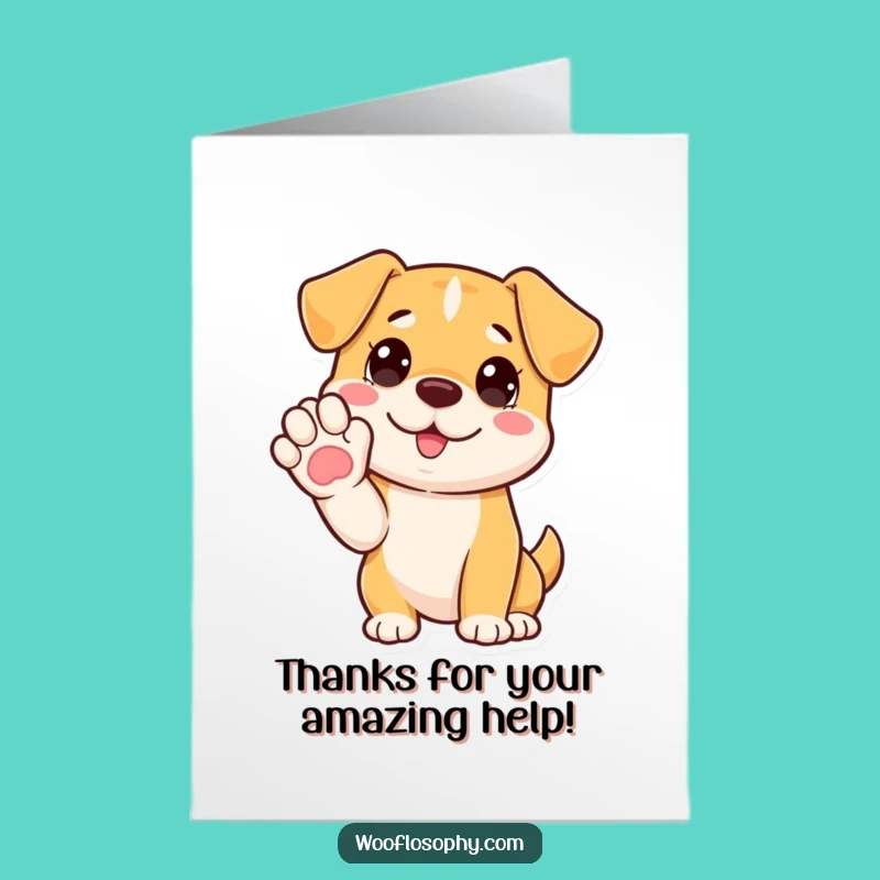 Free Printable Thank You Card: Dog Explaining Gratitude - Downloadable Humorous Greeting