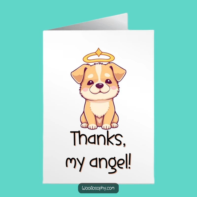 Free Printable Thank You Card: Angelic Dog Wisdom - Downloadable Gift!