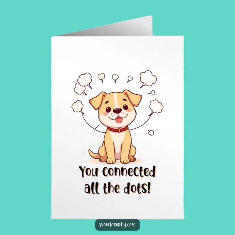 Free Printable Thank You Card: Dog Connecting Gratitude - Downloadable Humorous Appreciation Greeting
