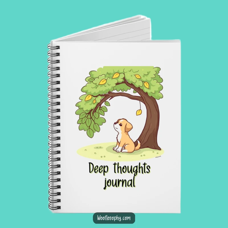 Funny Contemplative Dog Notebook: Autumn Leaf Wisdom Journal Gift