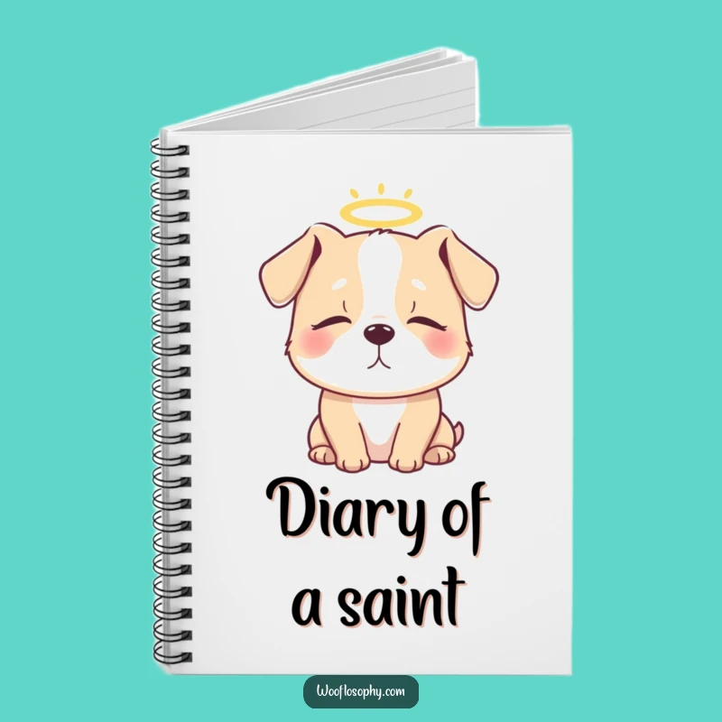 Funny Angel Dog Halo Notebook: Jot Down Your Heavenly Thoughts