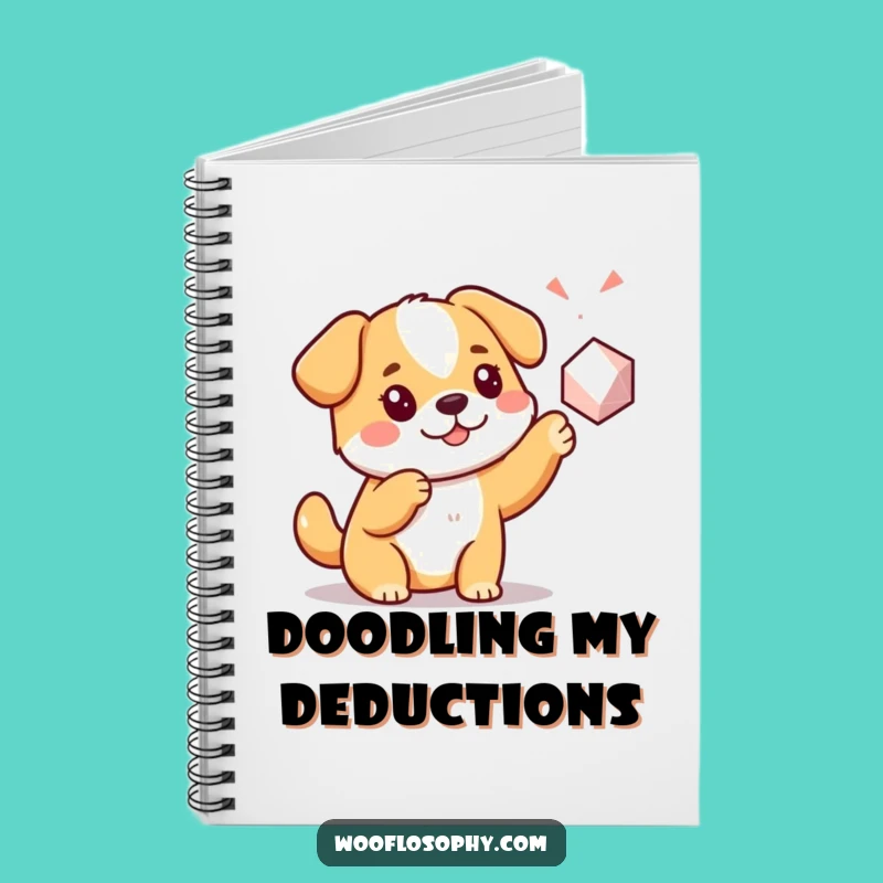 Funny Kawaii Dog Notebook: Curious geometric journal, a clever and funny gift for thinkers and dreamers.