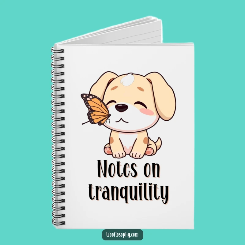 Funny Dog Butterfly Journal Notebook - Hilarious Record of Peaceful Moments