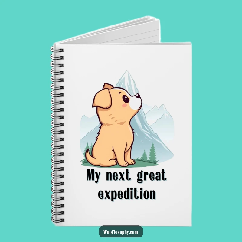 Funny Dog Mountain Wonder Notebook: Jot Down Your Adventures