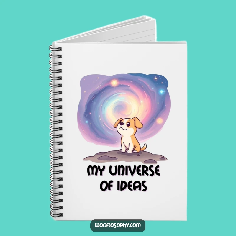 Funny Dog Nebula Notebook - Jot Down Your Cosmic Ideas Gift