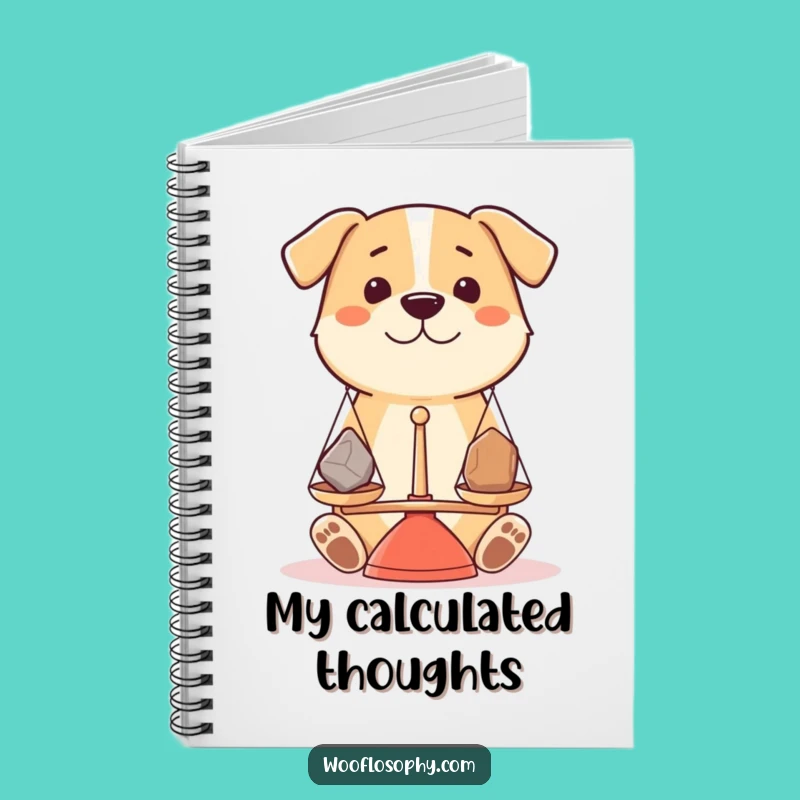 Funny Dog Notebook - Balanced Pup's Decision Journal - Creative Thought Gift